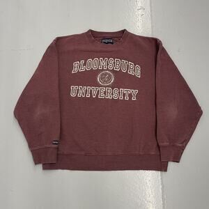 Vintage Y2k Bloomsburg University Red Boxy Sweatshirt